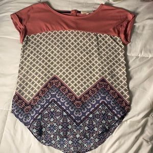 Rewind Pink and colored designed blouse